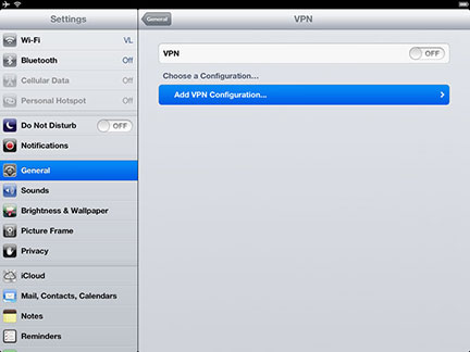Select Add VPN Configuration.