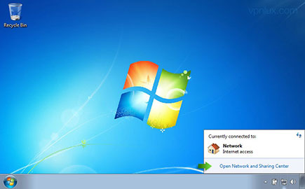 Click on the Network icon in system tray and Open Network and Sharing Center.